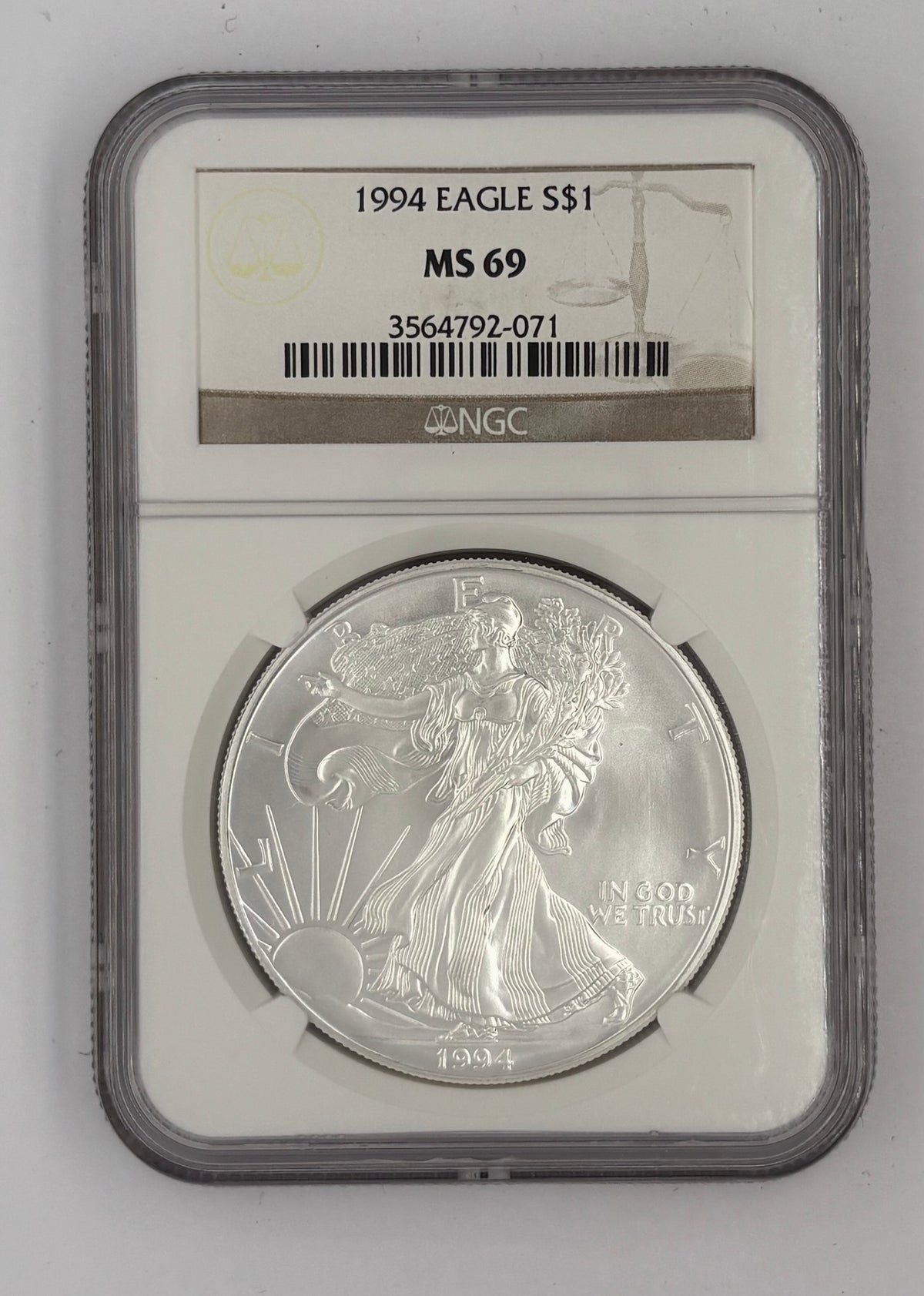 1994 Silver Eagle MS69 NGC