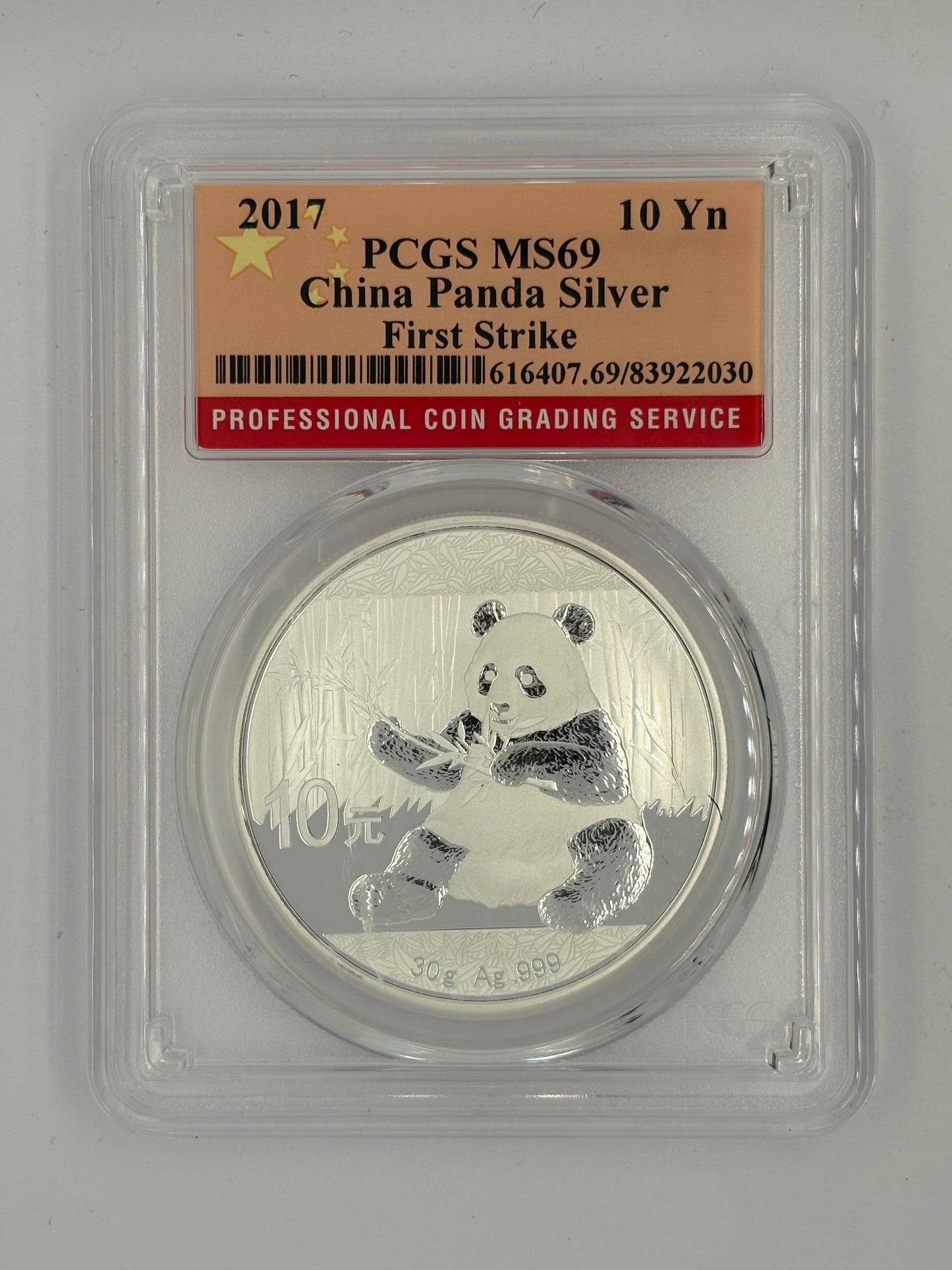 2017 10Yn Silver Panda MS69 PCGS
